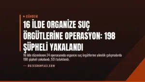 16 İlde Organize Suç Örgütlerine Operasyon: 198 Şüpheli Yakalandı