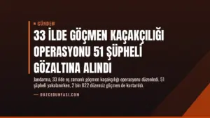 33 İlde Göçmen Kaçakçılığı Operasyonu 51 Şüpheli Gözaltına Alındı