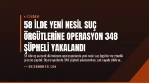 58 İlde Yeni Nesil Suç Örgütlerine Operasyon 348 Şüpheli Yakalandı