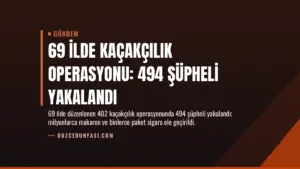 69 İlde Kaçakçılık Operasyonu: 494 Şüpheli Yakalandı