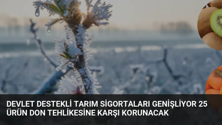 Devlet Destekli Tarım Sigortaları Genişliyor 25 Ürün Don Tehlikesine Karşı Korunacak
