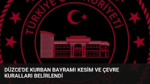 Düzce’de Kurban Bayramı Kesim ve Çevre Kuralları Belirlendi