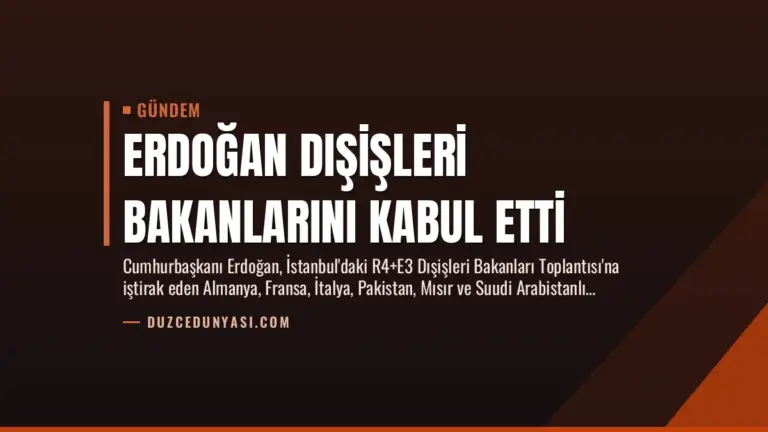 Erdoğan Dışişleri Bakanlarını Kabul Etti