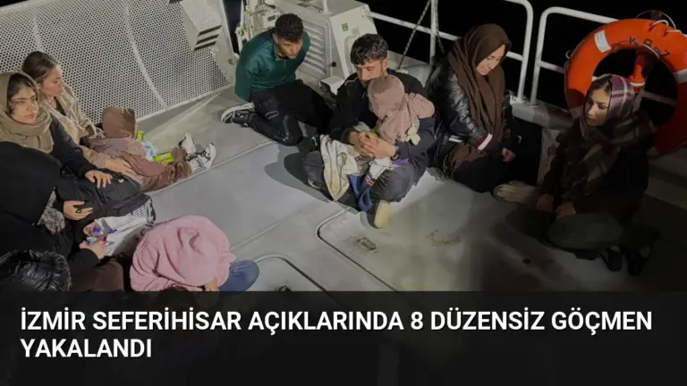 İzmir Seferihisar açıklarında 8 düzensiz göçmen yakalandı