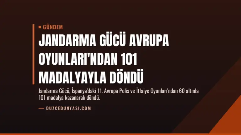 Jandarma Gücü Avrupa Oyunları'ndan 101 Madalyayla Döndü