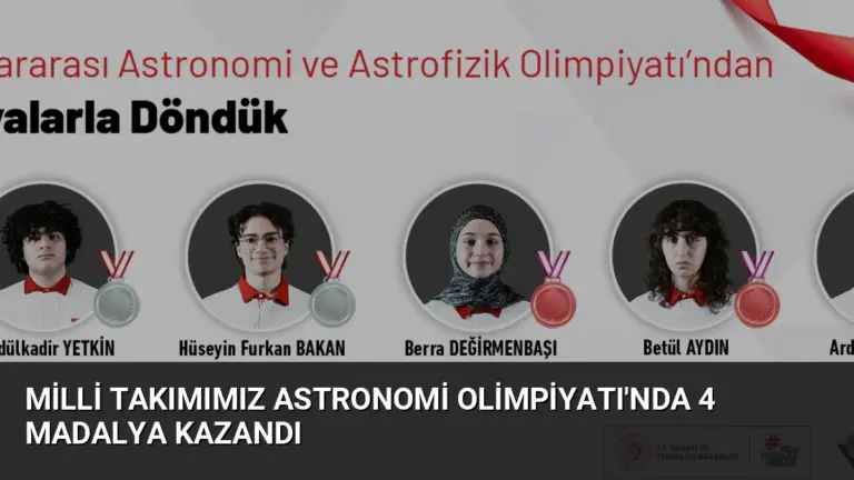 Milli Takımımız Astronomi Olimpiyatı’nda 4 Madalya Kazandı