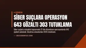 Siber Suçlara Operasyon 643 Gözaltı 303 Tutuklama