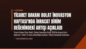 Ticaret Bakanı Bolat İnovasyon Haftası’nda İhracat Birim Değerindeki Artışı Açıkladı